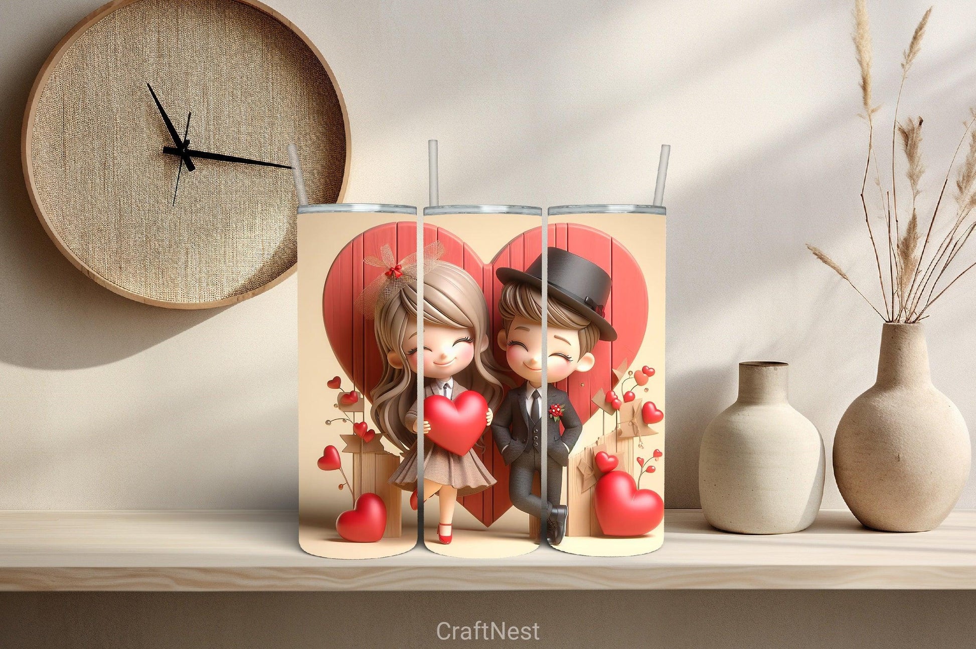 Valentine Tumbler Wrap Bundle 6 - CraftNest - Digital Crafting and Art