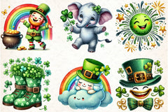 Smiling Cartoon St. Patrick's Day Clipart Bundle - CraftNest - Digital Crafting and Art