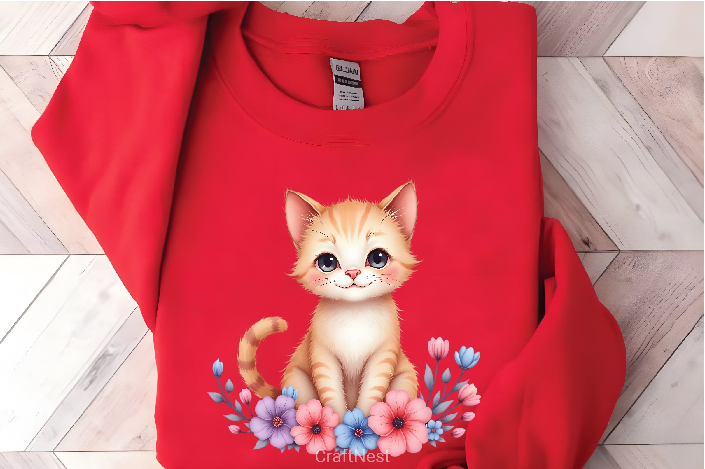 Floral Cat Clipart Bundle - CraftNest - Digital Crafting and Art