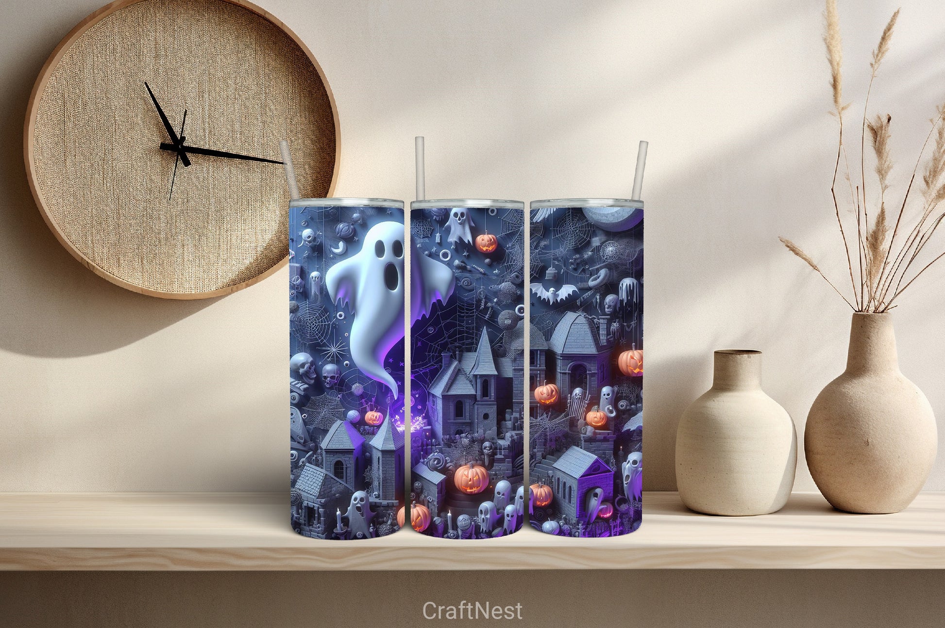 Halloween Tumbler Wrap Bundle 19 - CraftNest - Digital Crafting and Art