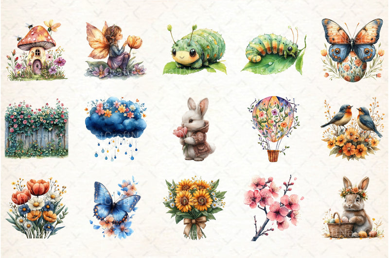 Spring Clipart Bundle - CraftNest - Digital Crafting and Art