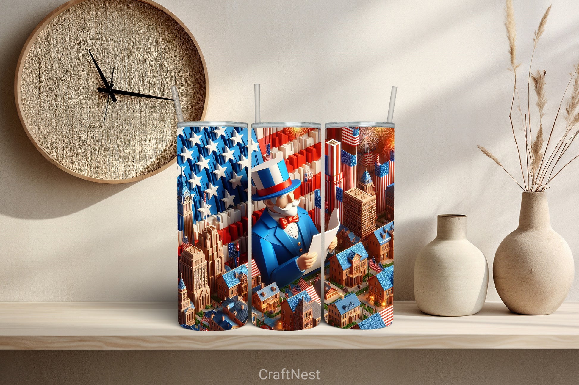 4th of July Tumbler Wrap Bundle 15 - CraftNest - Digital Crafting and Art