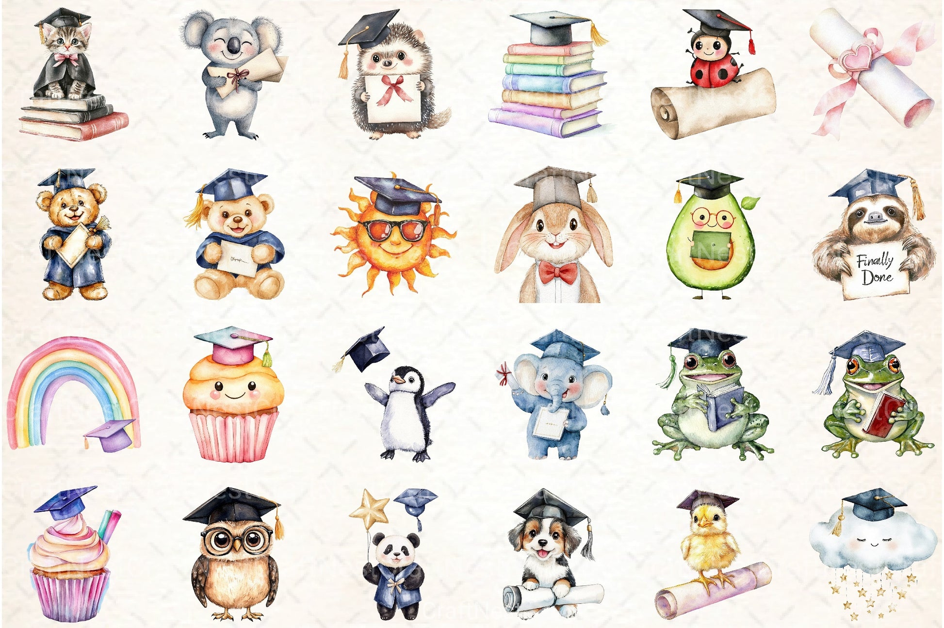 Cute Graduation Clipart Bundle 22 - CraftNest - Digital Crafting and Art