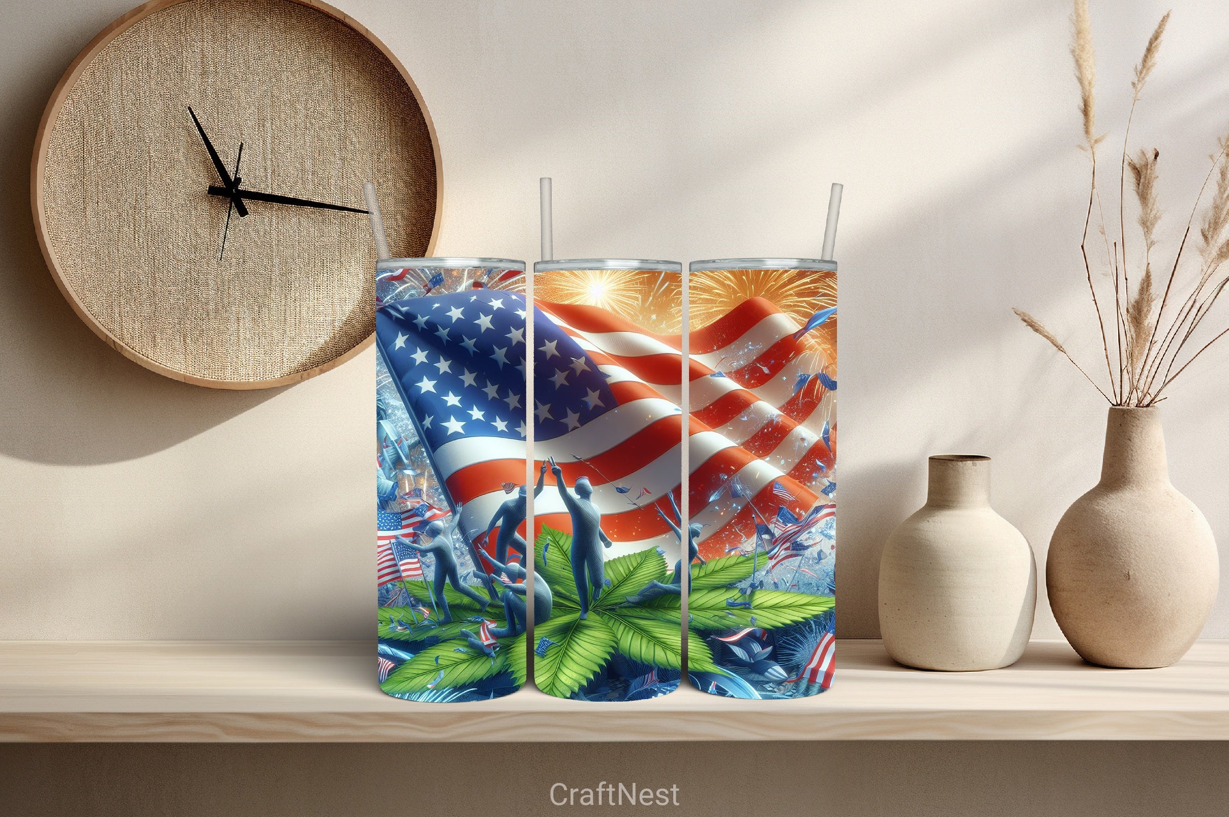 4th of July Tumbler Wrap Bundle 2 - CraftNest - Digital Crafting and Art