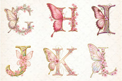 Butterfly Alphabet Clipart Bundle 99 - CraftNest - Digital Crafting and Art