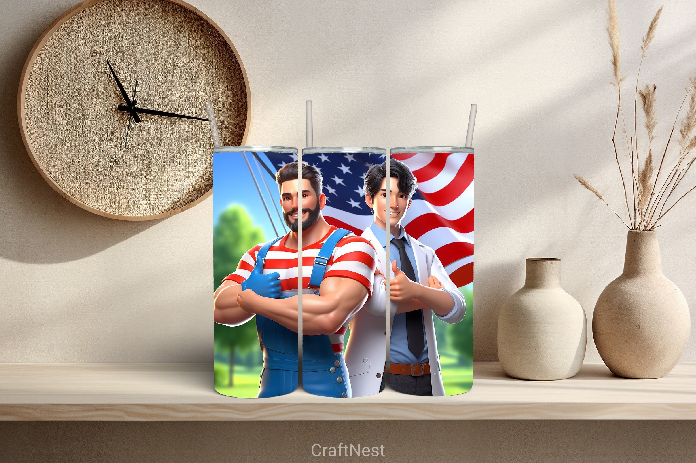 4th of July Tumbler Wrap Bundle 90 - CraftNest - Digital Crafting and Art