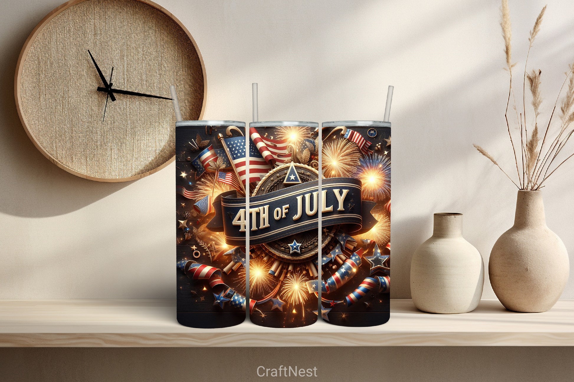 4th of July Tumbler Wrap Bundle 96 - CraftNest - Digital Crafting and Art
