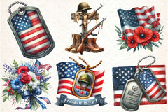 Memorial Day Clipart Bundle 121 - CraftNest - Digital Crafting and Art