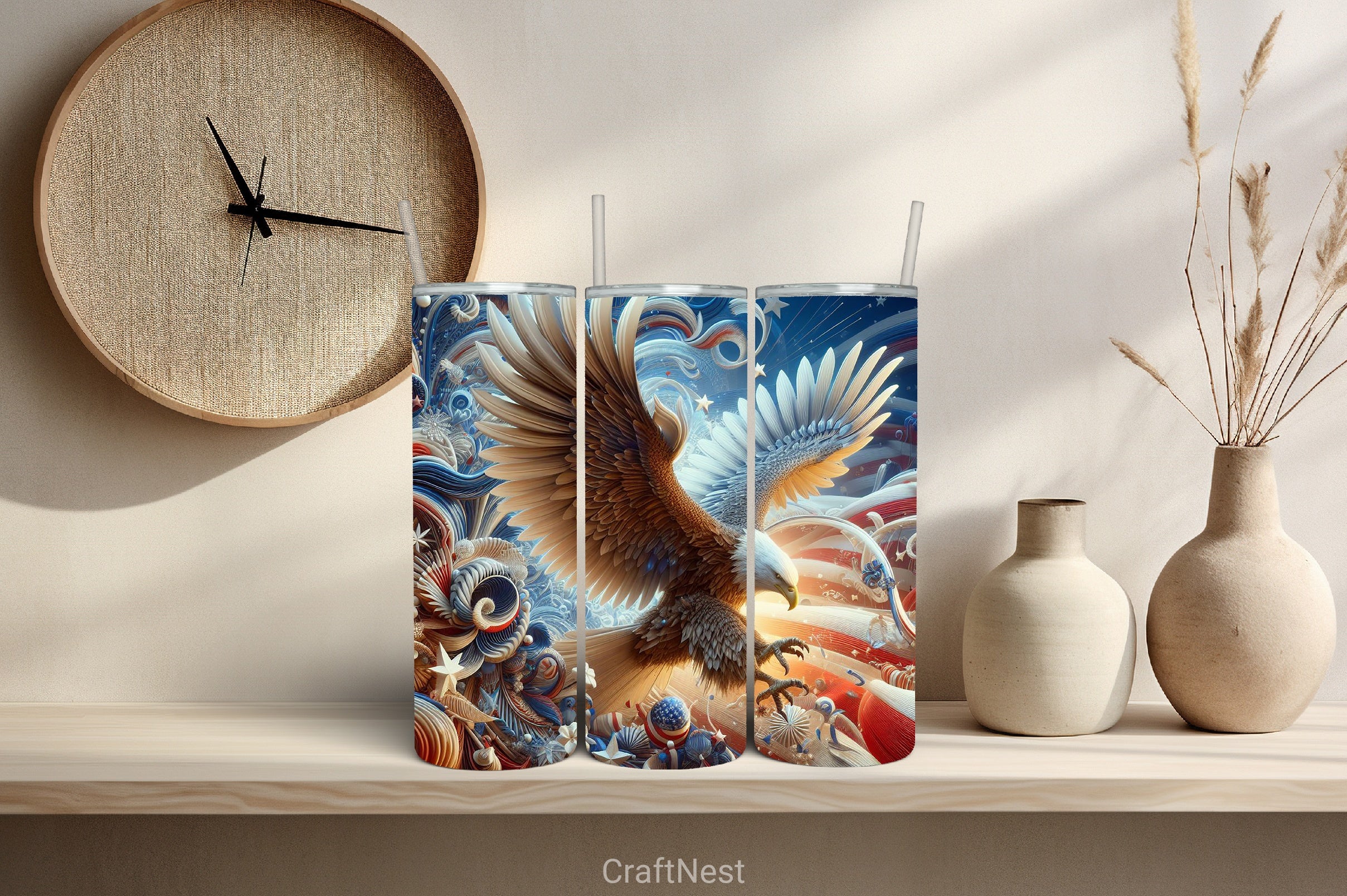 4th of July Tumbler Wrap Bundle 69 - CraftNest - Digital Crafting and Art