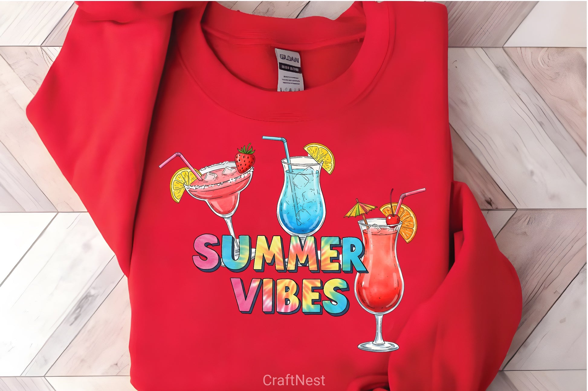Summer Vibes Tie Dye Clipart Bundle - CraftNest - Digital Crafting and Art
