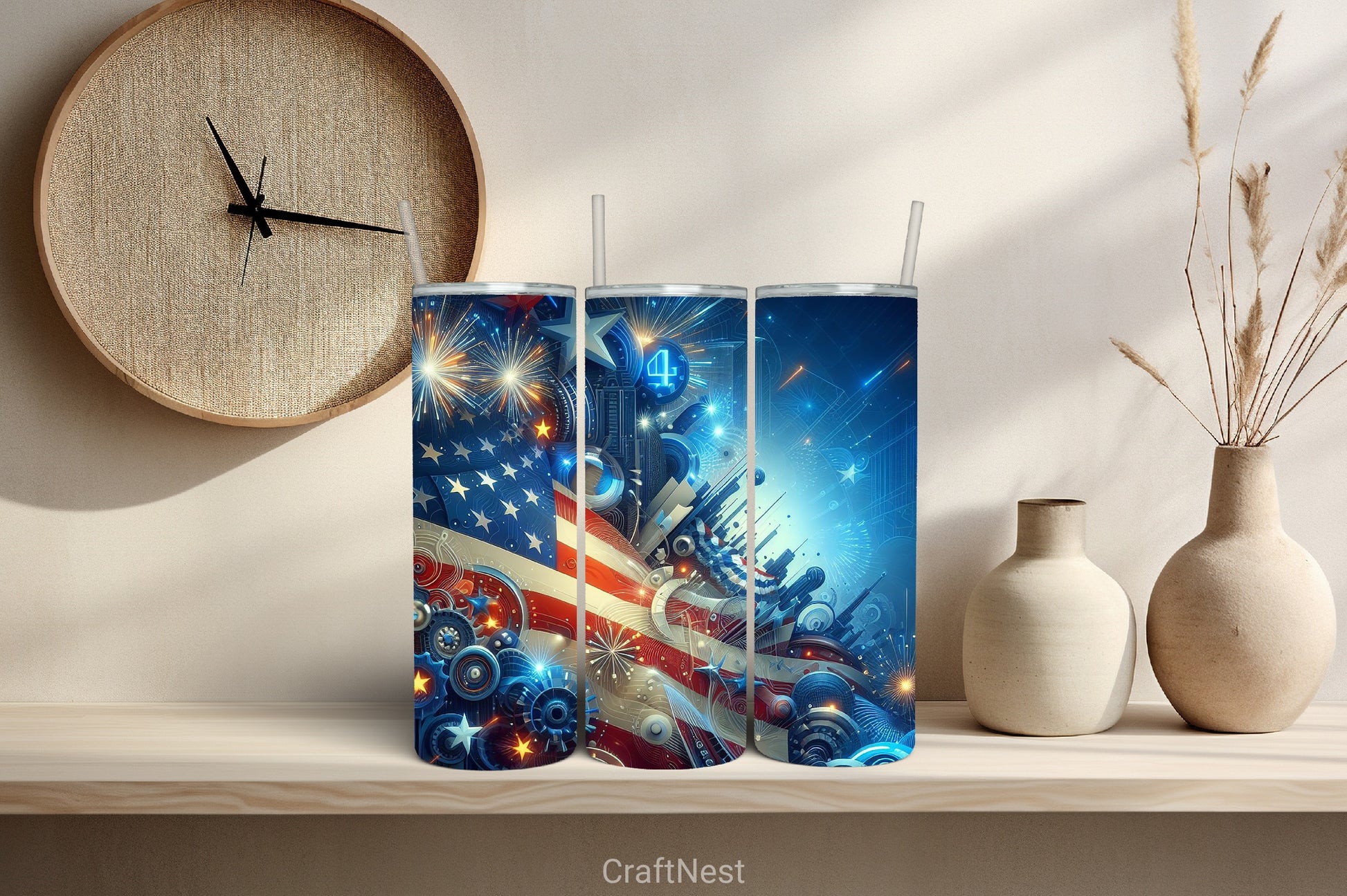 4th of July Tumbler Wrap Bundle 102 - CraftNest - Digital Crafting and Art