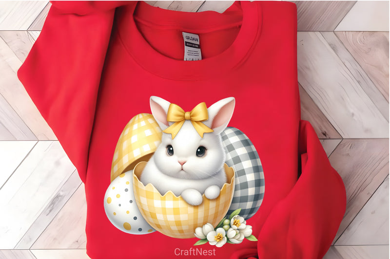 Yellow Easter Gingham Ceramic Clipart Bundle - CraftNest - Digital Crafting and Art