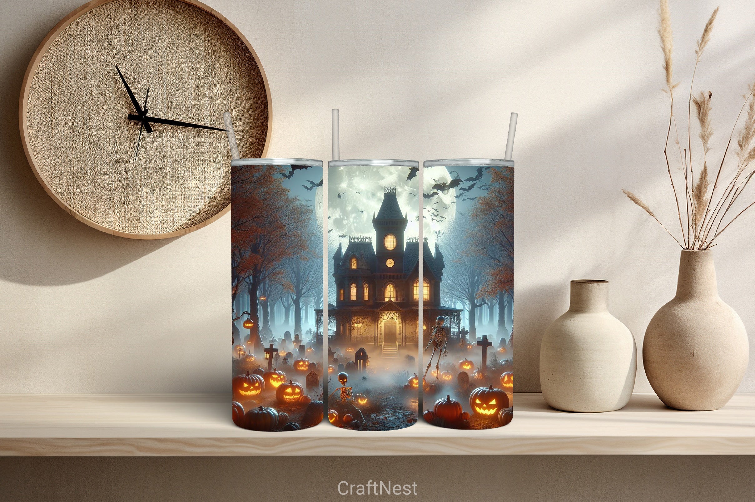 Halloween Tumbler Wrap Bundle 30 - CraftNest - Digital Crafting and Art