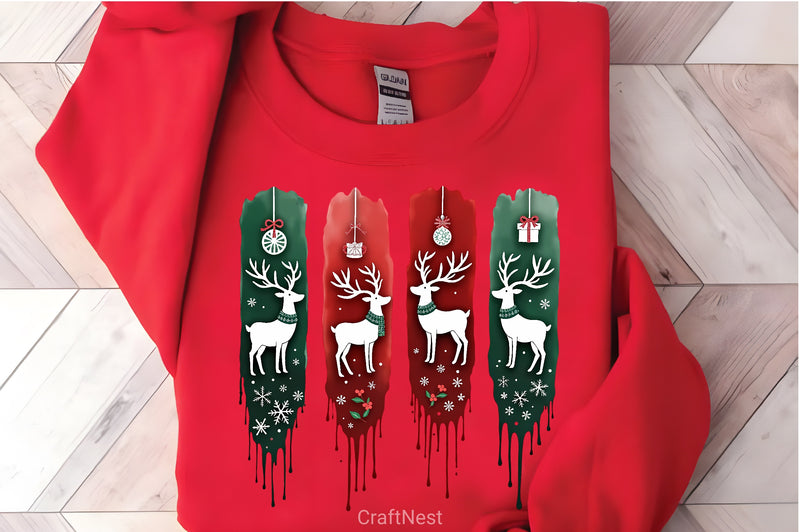 Christmas Reindeer Clipart Bundle 5 - CraftNest - Digital Crafting and Art