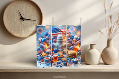 4th of July Tumbler Wrap Bundle 108 - CraftNest - Digital Crafting and Art