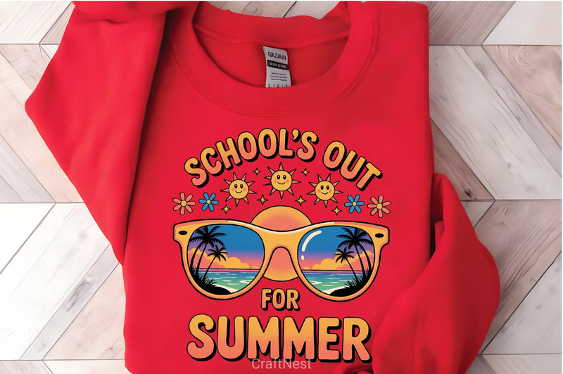 Colorful School's Out Summer Clipart Bundle - CraftNest - Digital Crafting and Art
