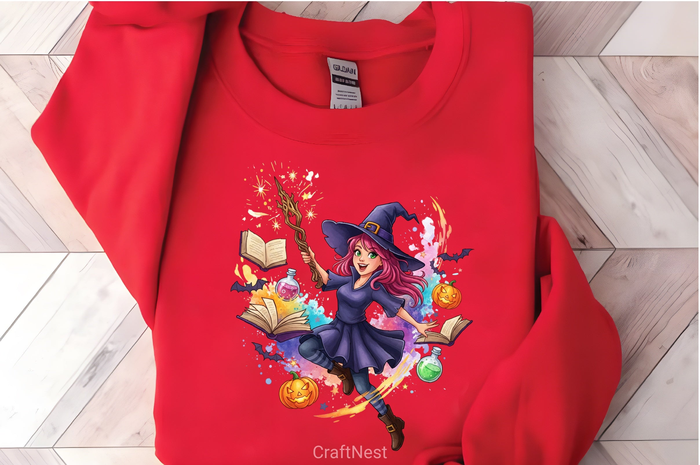 Energetic Halloween Witch Clipart Bundle - CraftNest - Digital Crafting and Art