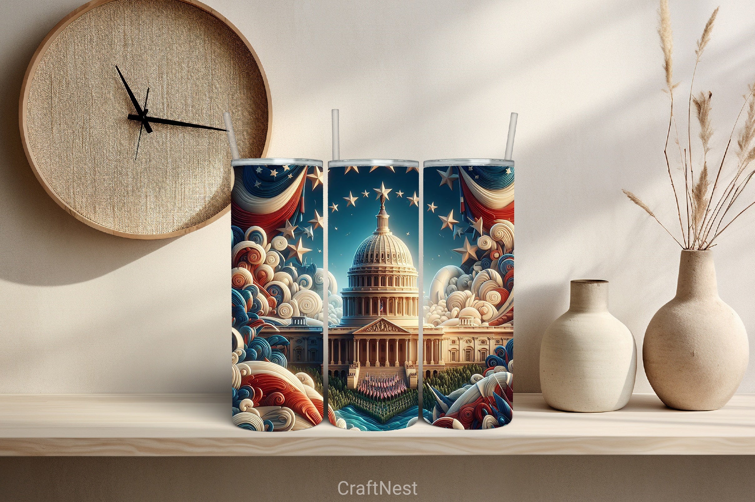 4th of July Tumbler Wrap Bundle 10 - CraftNest - Digital Crafting and Art