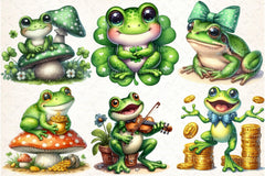 St. Patrick's Day Frog Clipart Bundle 2 - CraftNest - Digital Crafting and Art