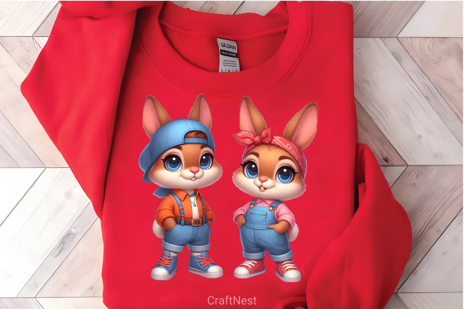 Hip Hop Couple Bunny Easter Clipart Bundle 3 - CraftNest - Digital Crafting and Art