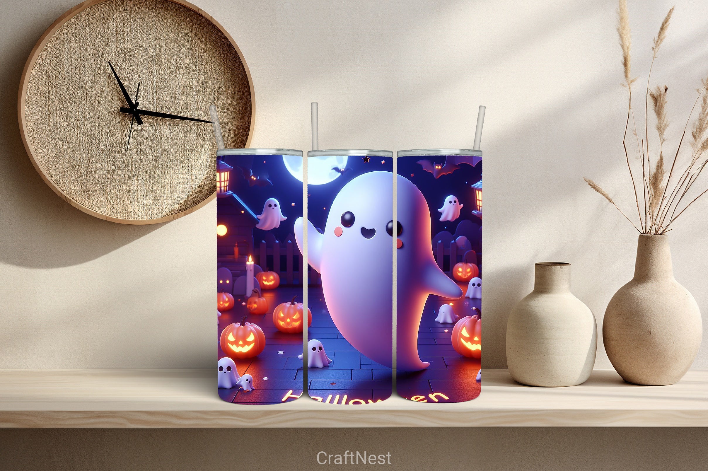 Halloween Tumbler Wrap Bundle 17 - CraftNest - Digital Crafting and Art