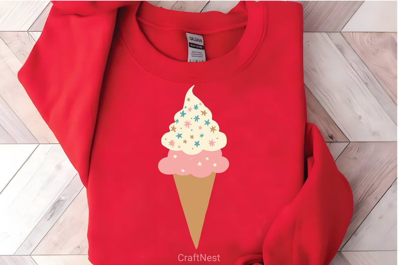 Two Scoops Ice Cream Cone Clipart Bundle - CraftNest - Digital Crafting and Art