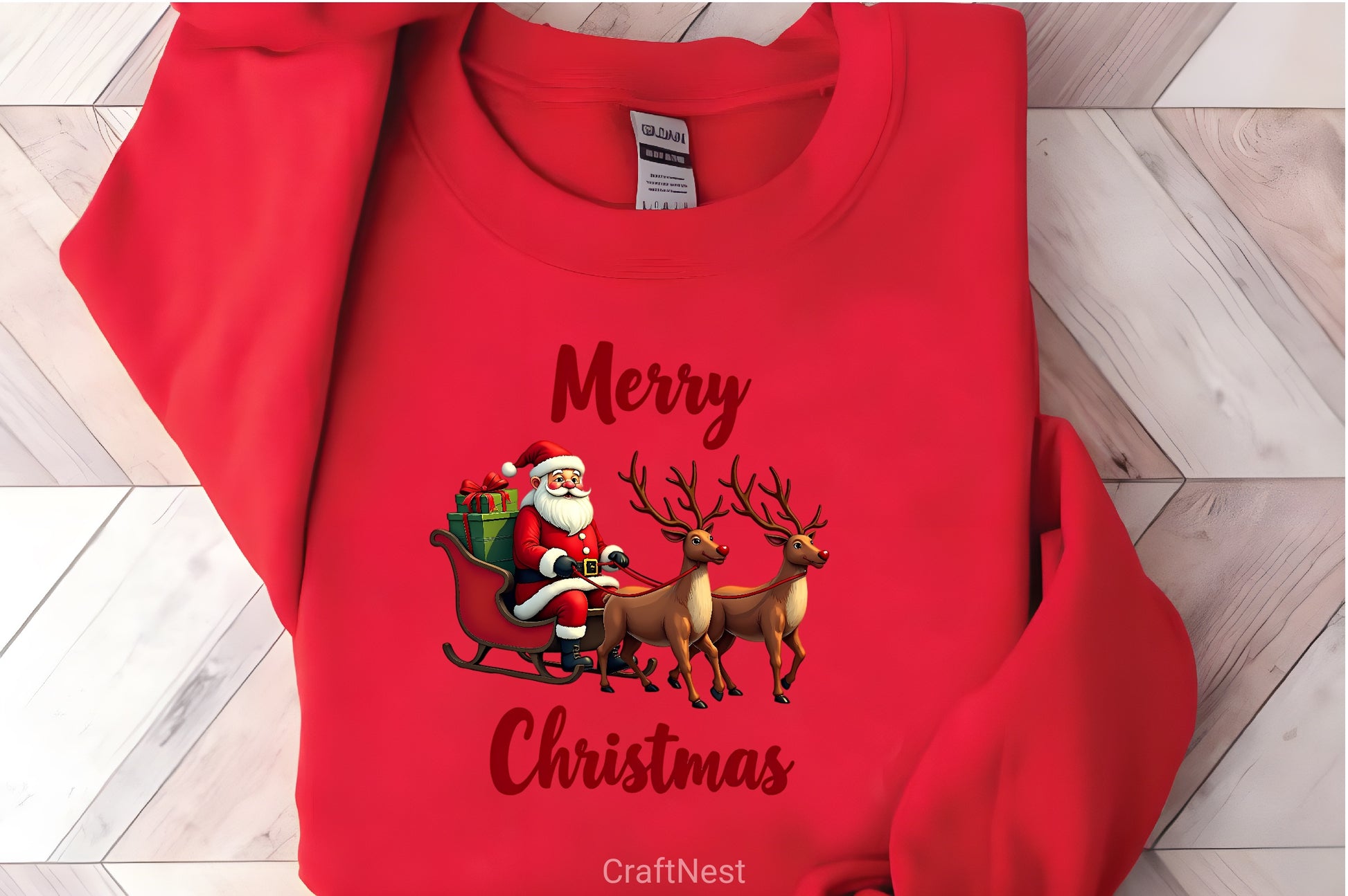 Vintage Santa Sleigh T Shirt Clipart Bundle - CraftNest - Digital Crafting and Art