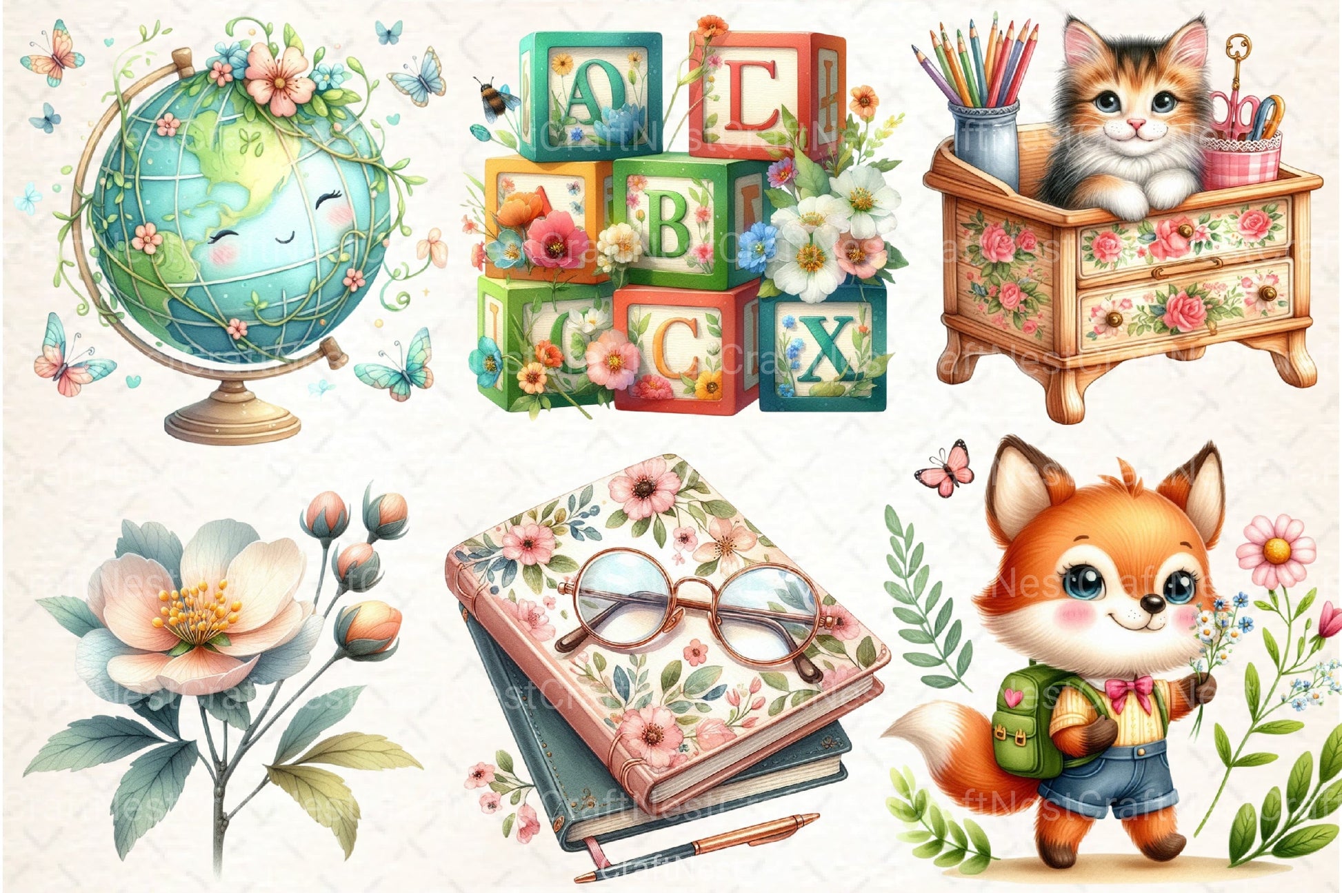 Spring School Clipart Bundle 10 - CraftNest - Digital Crafting and Art
