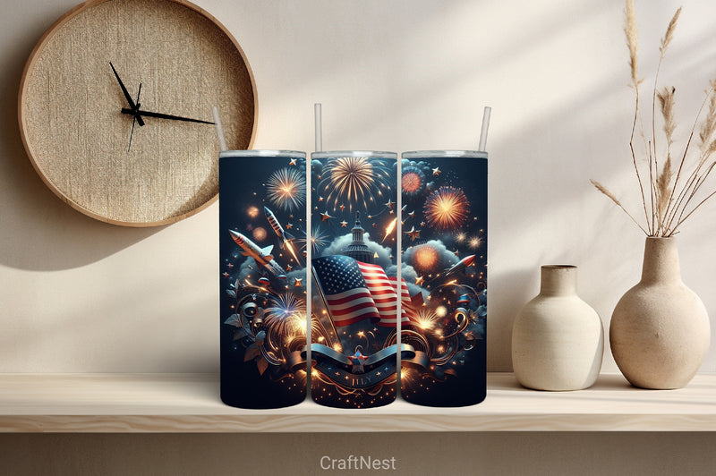 4th of July Tumbler Wrap Bundle 125 - CraftNest - Digital Crafting and Art