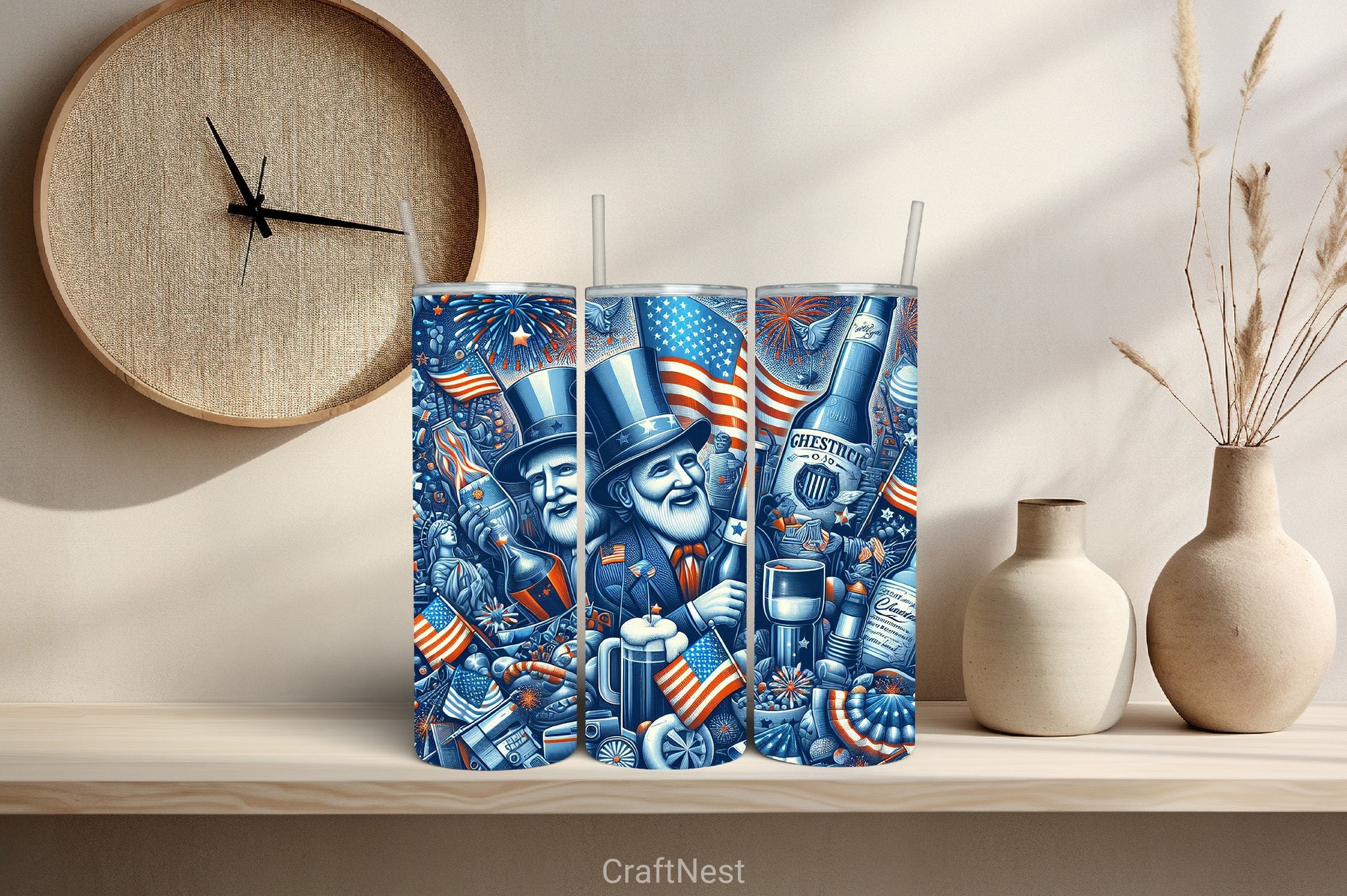 4th of July Tumbler Wrap Bundle 6 - CraftNest - Digital Crafting and Art