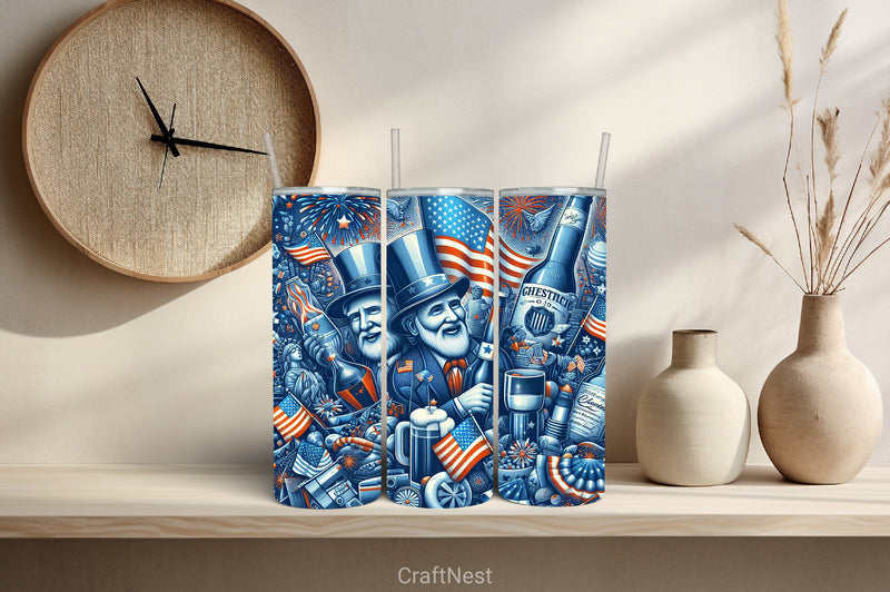 4th of July Tumbler Wrap Bundle 6 - CraftNest - Digital Crafting and Art