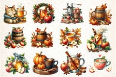 Apple Cider Clipart Bundle - CraftNest - Digital Crafting and Art