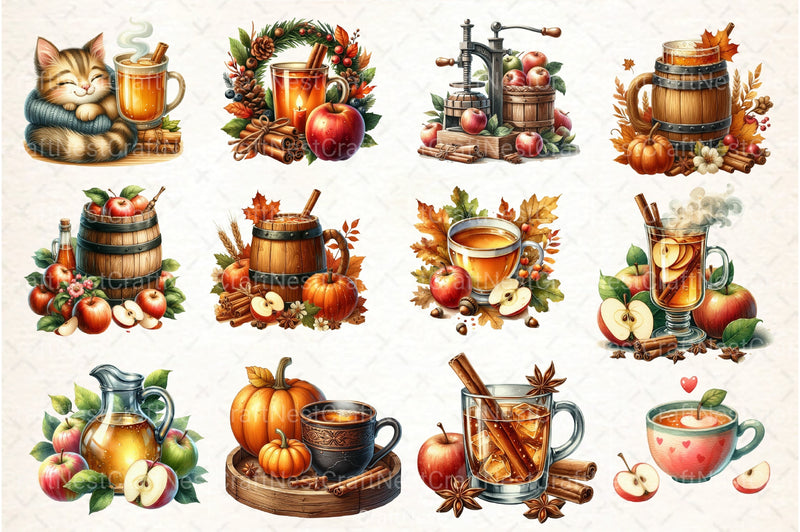 Apple Cider Clipart Bundle - CraftNest - Digital Crafting and Art