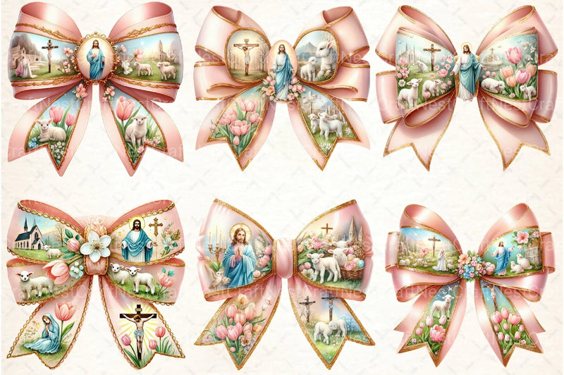 Easter Coquette Bow Clipart Bundle 2 - CraftNest - Digital Crafting and Art