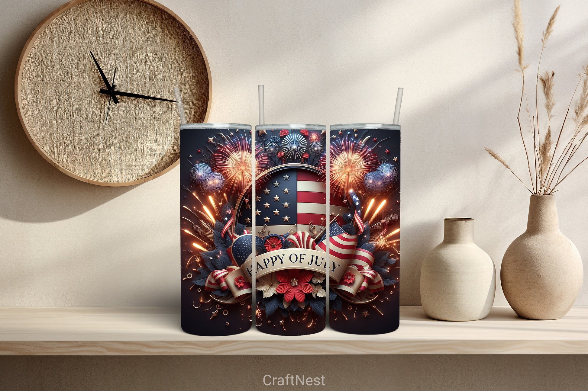 4th of July Tumbler Wrap Bundle 3 - CraftNest - Digital Crafting and Art