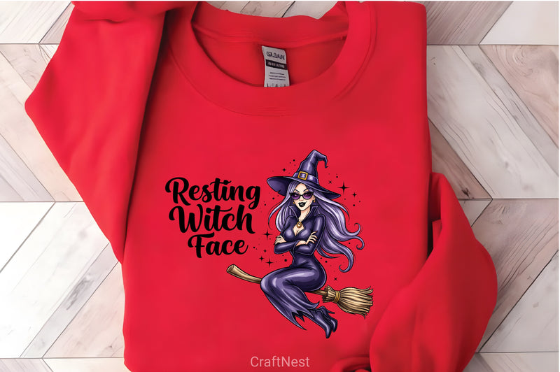 Resting Witch Face Clipart Bundle 2 - CraftNest - Digital Crafting and Art