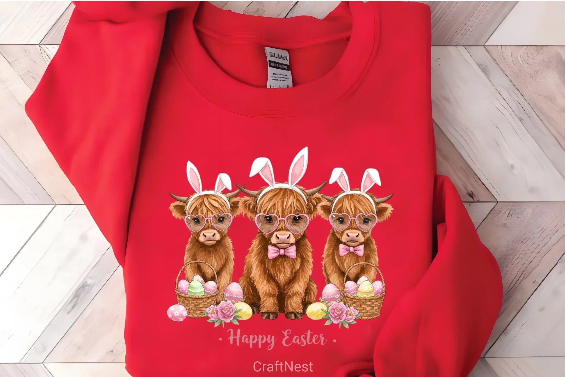Easter Highland Cow Clipart Bundle 6 - CraftNest - Digital Crafting and Art