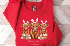 Easter Highland Cow Clipart Bundle 6 - CraftNest - Digital Crafting and Art