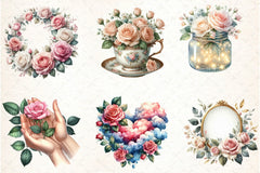 Romantic Roses Mother's Day Clipart Bundle - CraftNest - Digital Crafting and Art