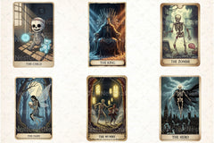 Funny Halloween Tarot Card Clipart Bundle - CraftNest - Digital Crafting and Art