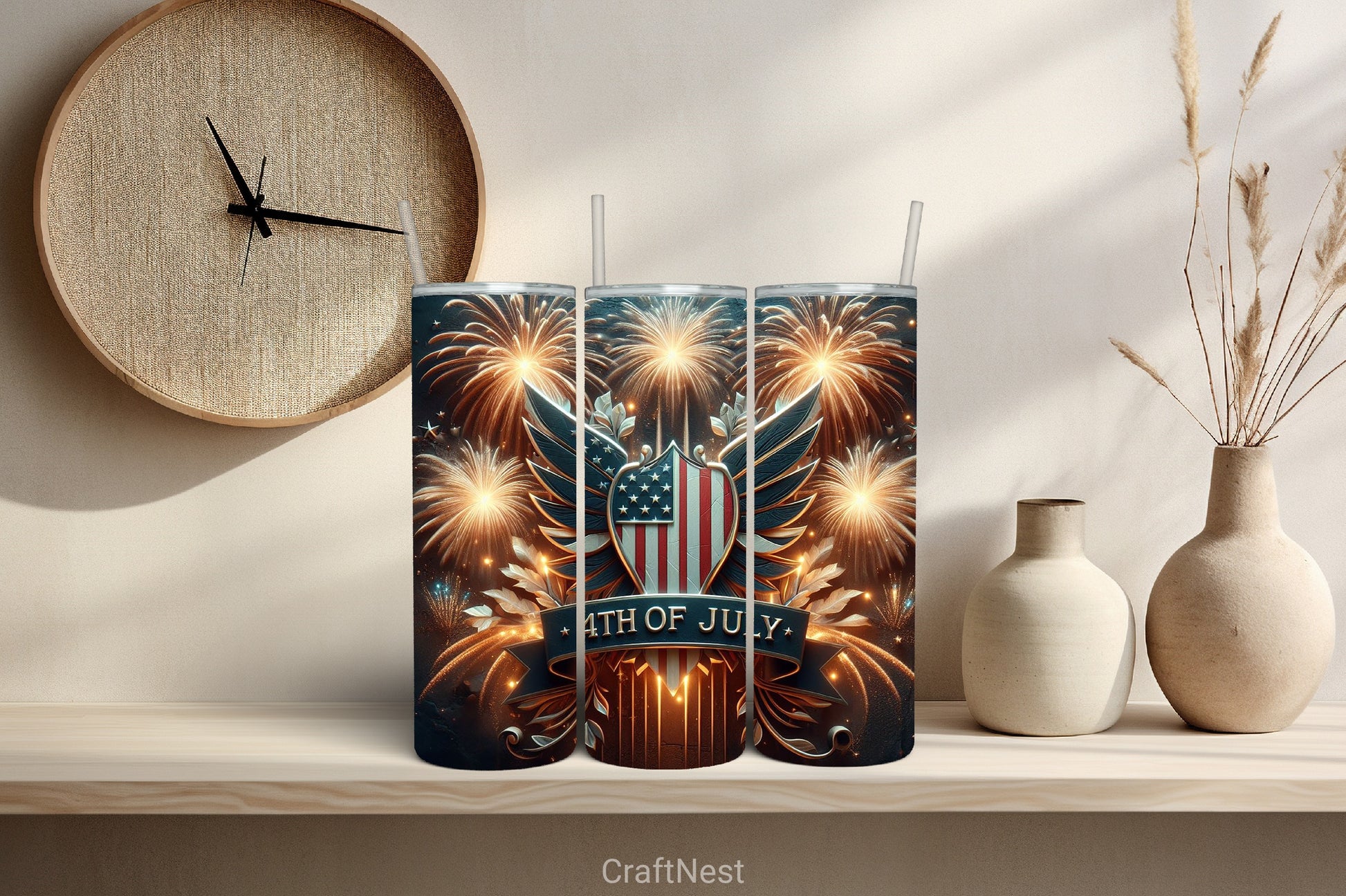 4th of July Tumbler Wrap Bundle 47 - CraftNest - Digital Crafting and Art