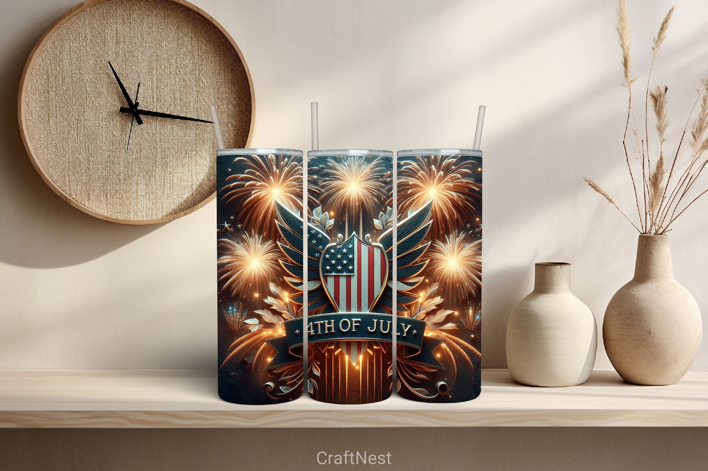 4th of July Tumbler Wrap Bundle 47 - CraftNest - Digital Crafting and Art