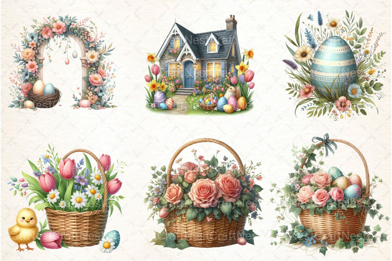 Easter Spring Flowers Clipart Bundle - CraftNest - Digital Crafting and Art