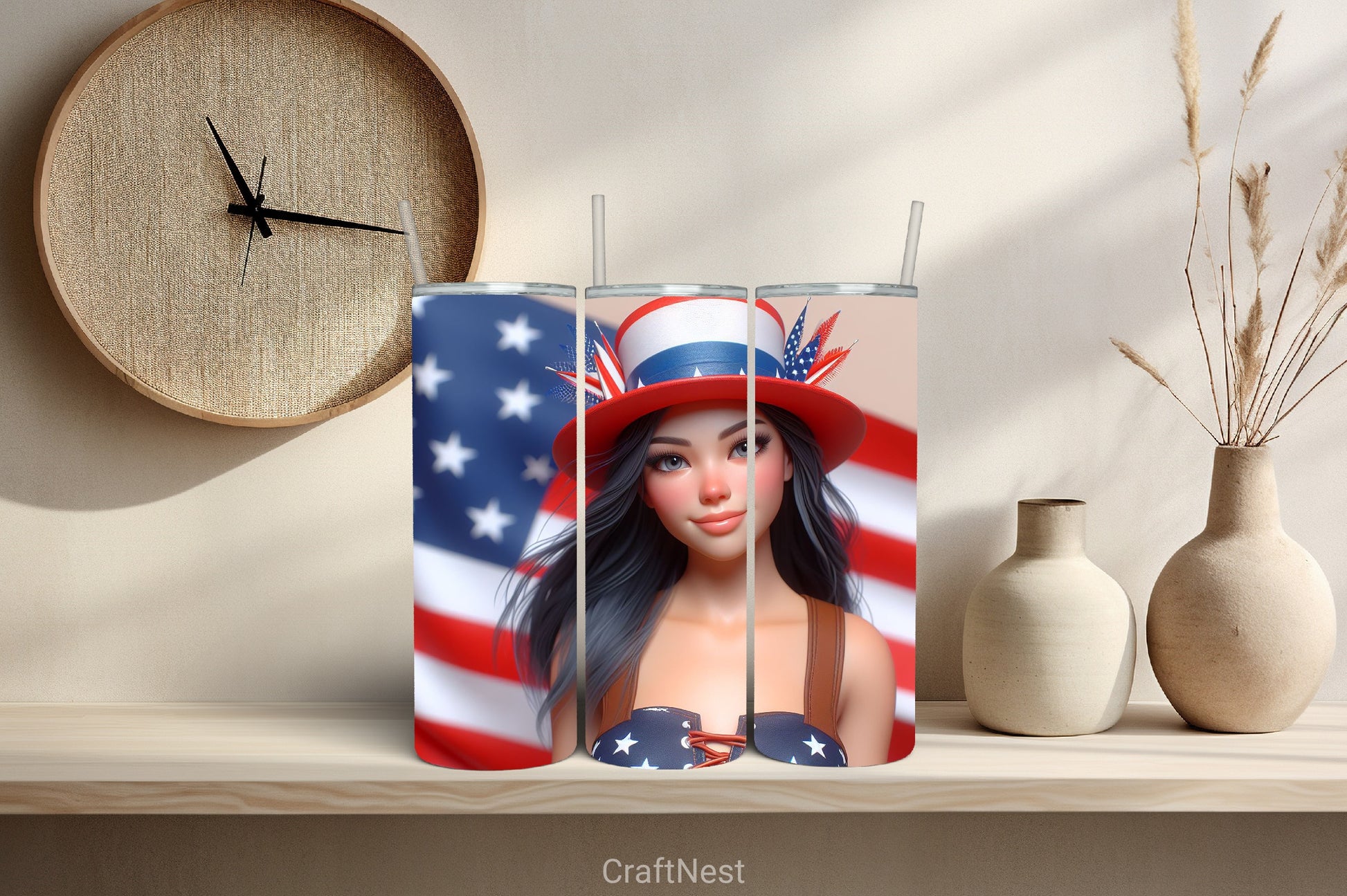 4th of July Tumbler Wrap Bundle 72 - CraftNest - Digital Crafting and Art
