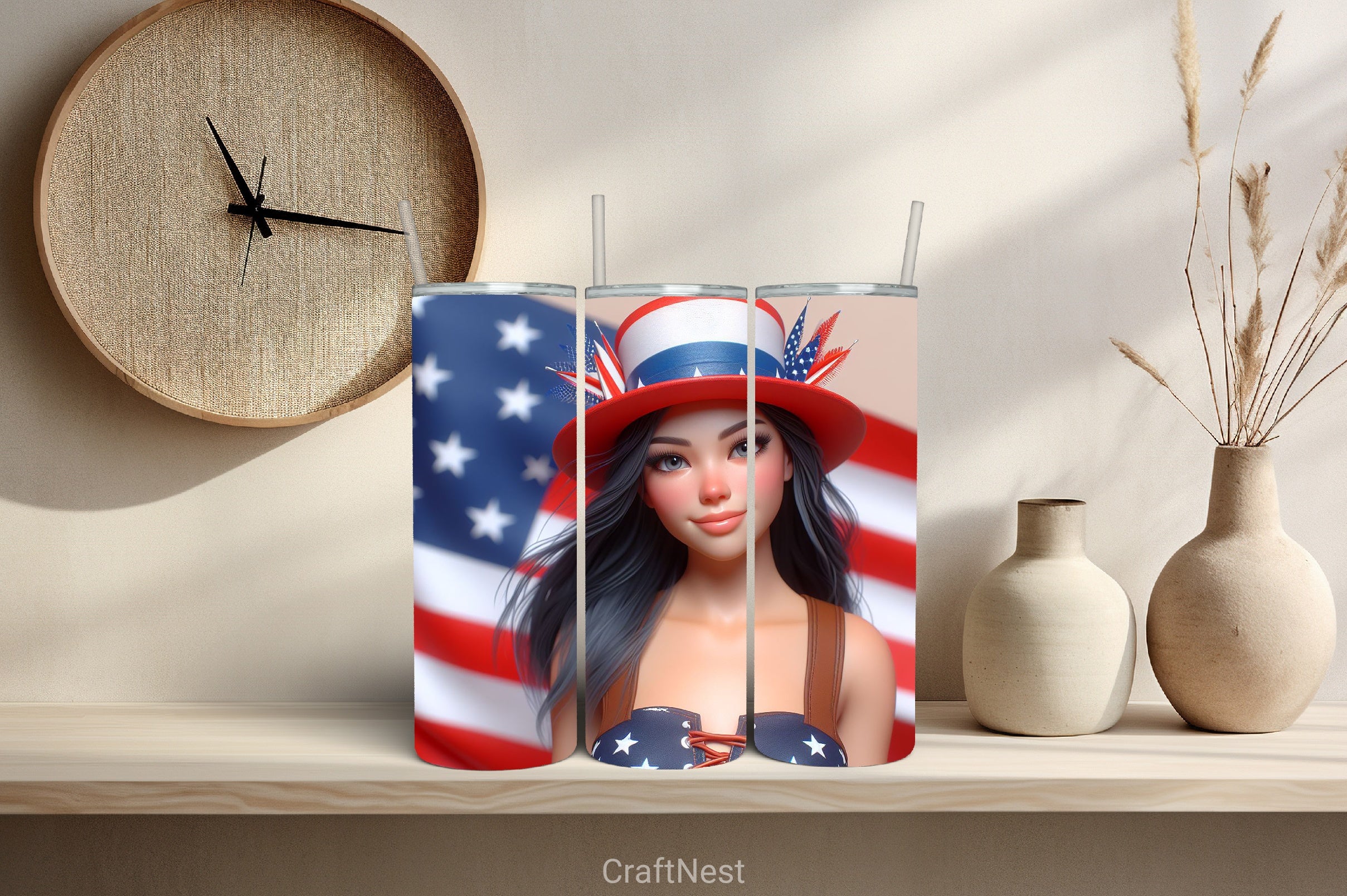 4th of July Tumbler Wrap Bundle 72 - CraftNest - Digital Crafting and Art
