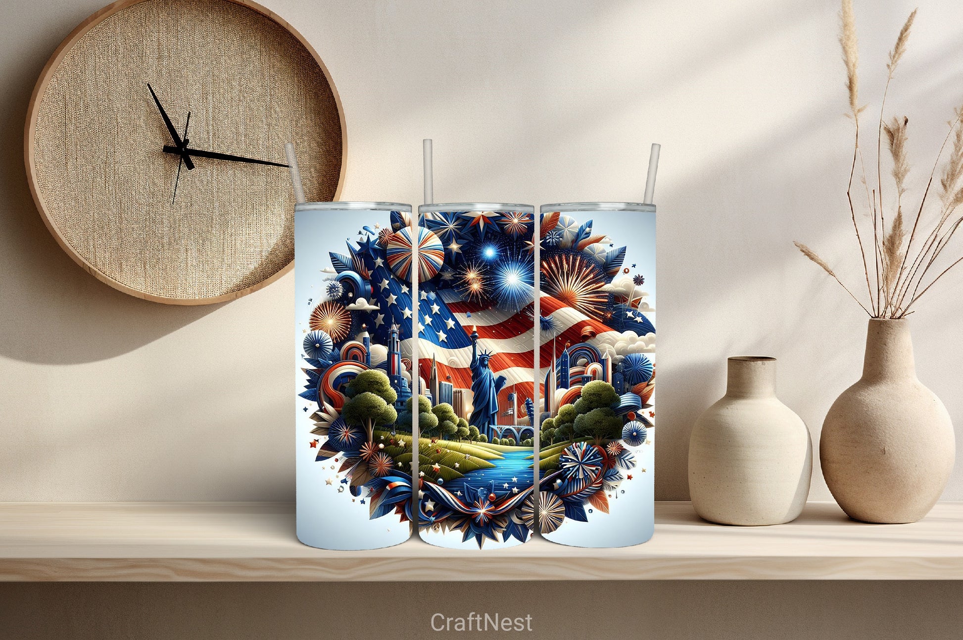 4th of July Tumbler Wrap Bundle  14 - CraftNest - Digital Crafting and Art
