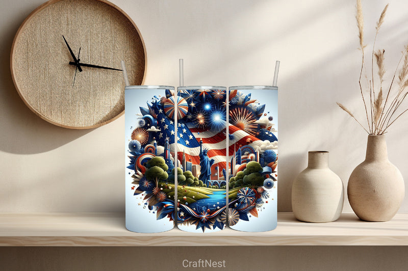 4th of July Tumbler Wrap Bundle  14 - CraftNest - Digital Crafting and Art