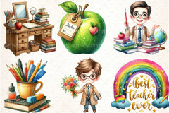 Best Teacher Ever Clipart Bundle - CraftNest - Digital Crafting and Art