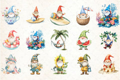 Summer Gnome Clipart Bundle 8 - CraftNest - Digital Crafting and Art
