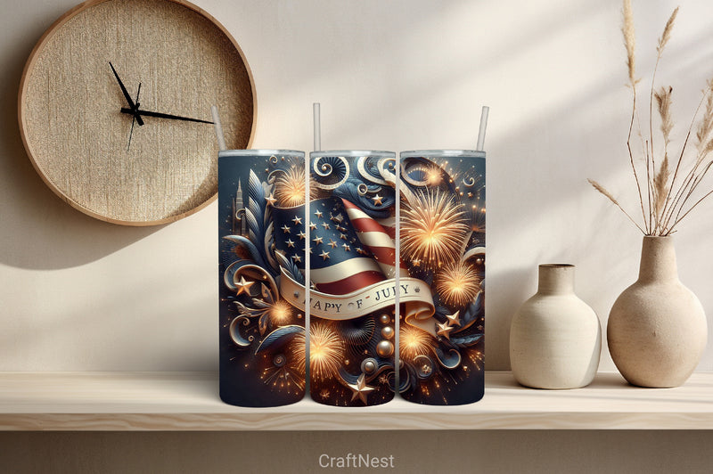 4th of July Tumbler Wrap Bundle 60 - CraftNest - Digital Crafting and Art